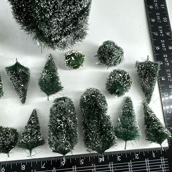 Dept 56 Snow Village Accessory Trees Firs Pines Bushes Shrub 20 Total Christmas - Picture 4 of 8